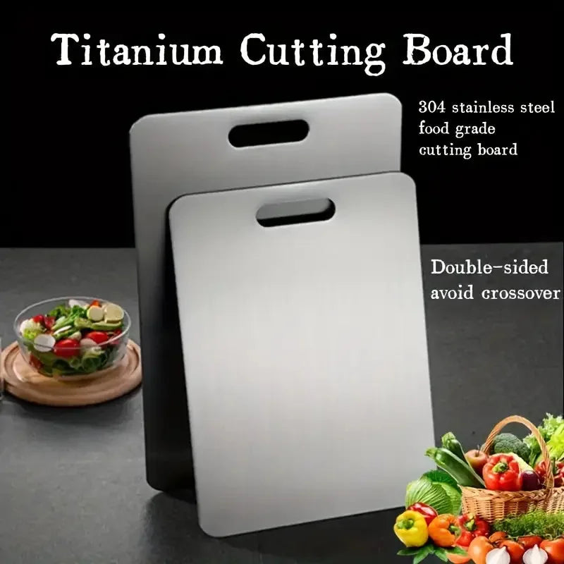 Premium 304 Stainless-Steel Cutting Board — 46cm