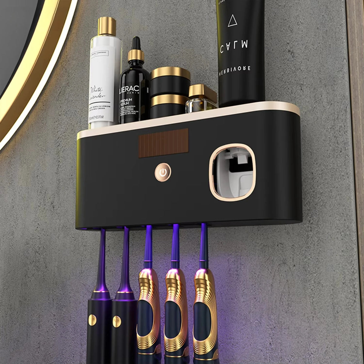 Rechargeable Wall-Mounted UV Toothbrush Sanitizer & Holder