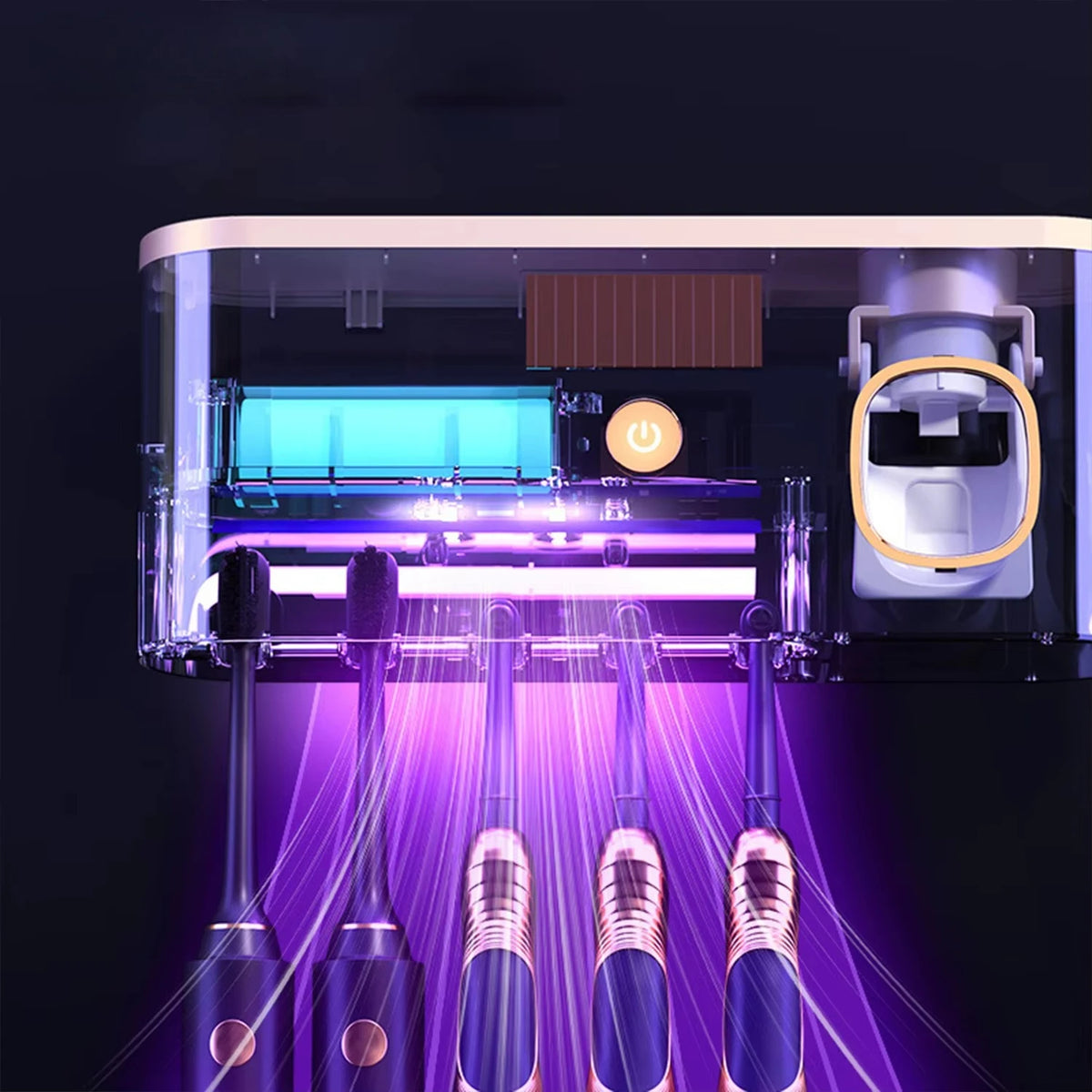 Rechargeable Wall-Mounted UV Toothbrush Sanitizer & Holder