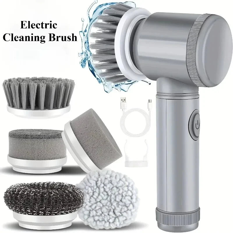 Cordless Electric Spin Scrubber | 5 Brush Heads