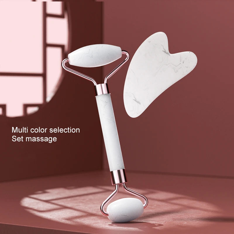 Facial Roller & Heart-Shaped Gua Sha Set | 2 Pieces
