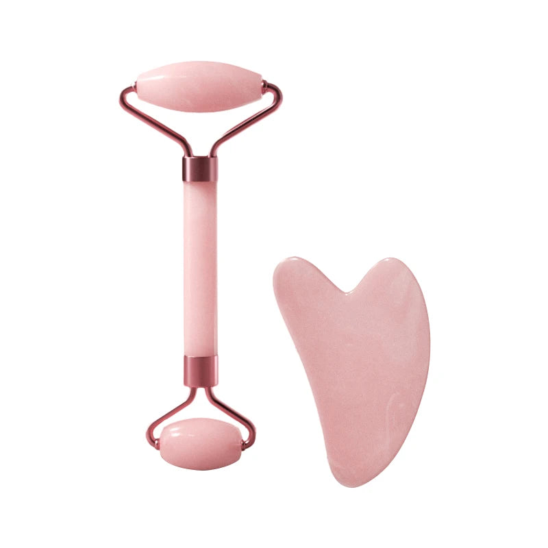 Facial Roller & Heart-Shaped Gua Sha Set | 2 Pieces