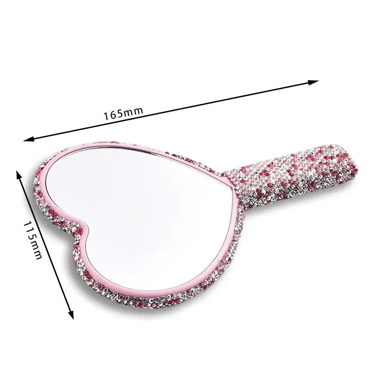 Heart-Shaped Double-Sided Handheld Makeup Mirror