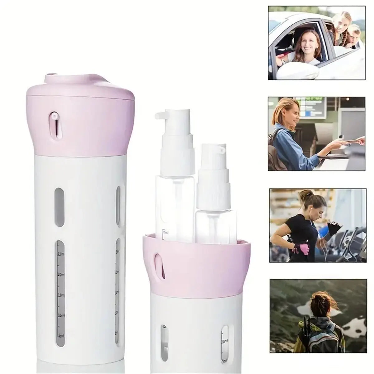 4-in-1 Refillable Travel Toiletry Dispenser