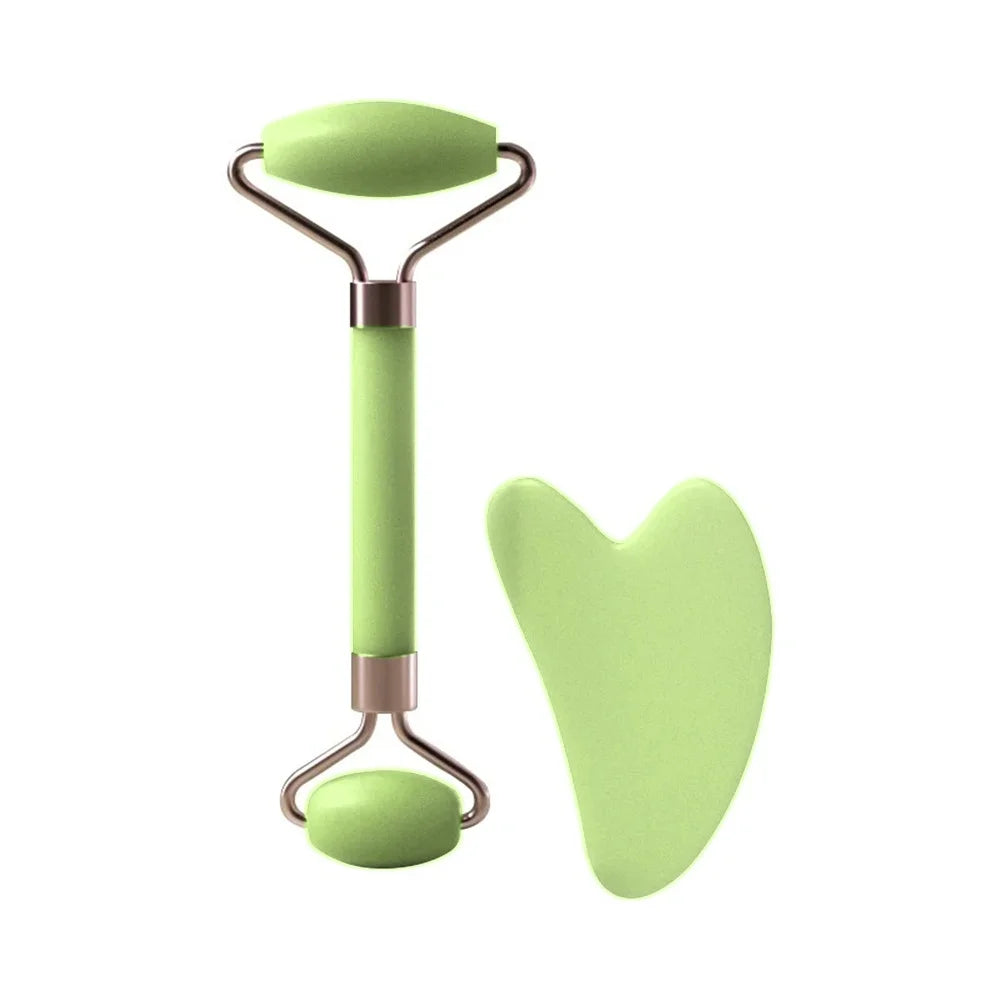 Facial Roller & Heart-Shaped Gua Sha Set | 2 Pieces