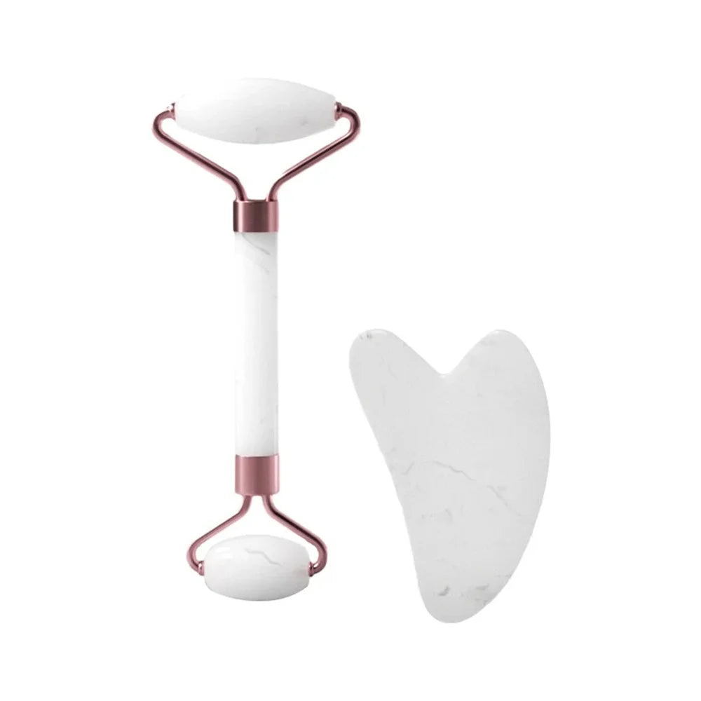 Facial Roller & Heart-Shaped Gua Sha Set | 2 Pieces