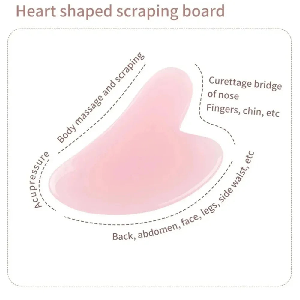 Facial Roller & Heart-Shaped Gua Sha Set | 2 Pieces