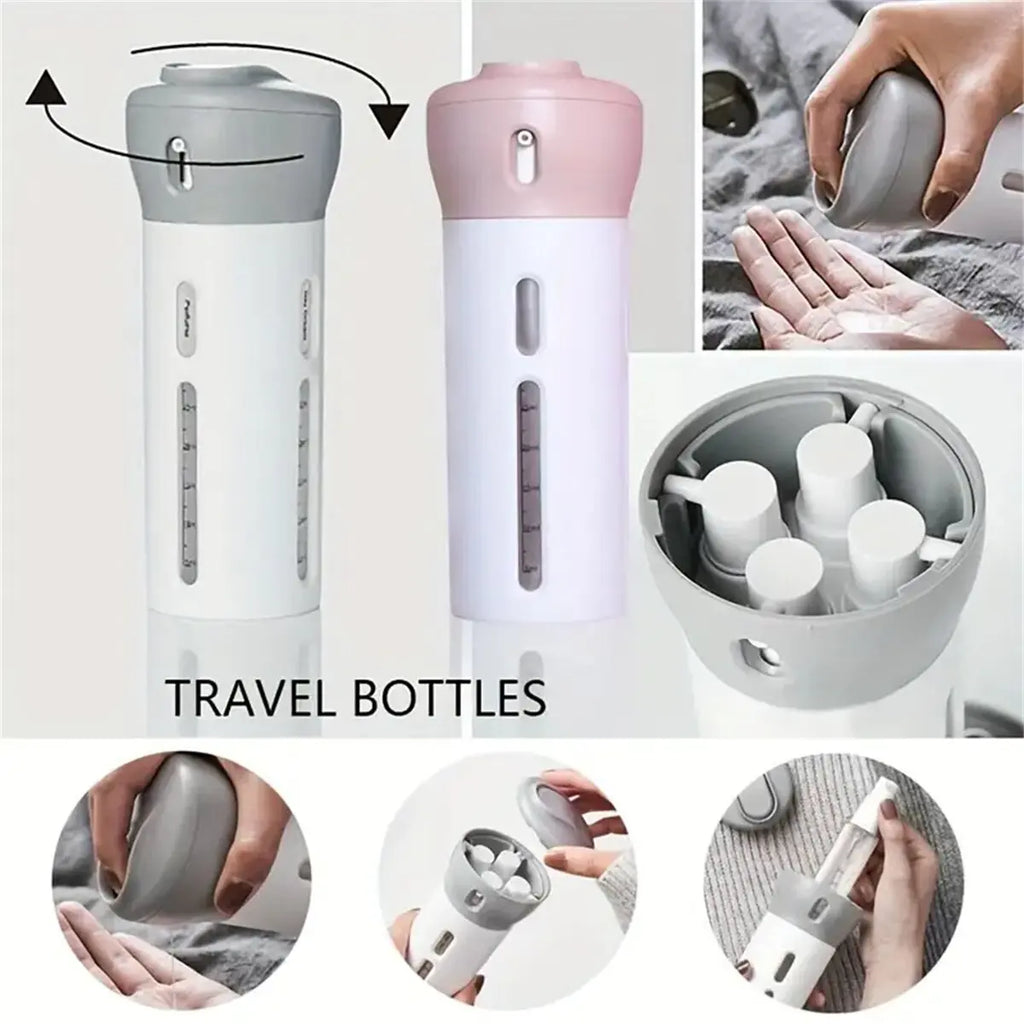4-in-1 Refillable Travel Toiletry Dispenser