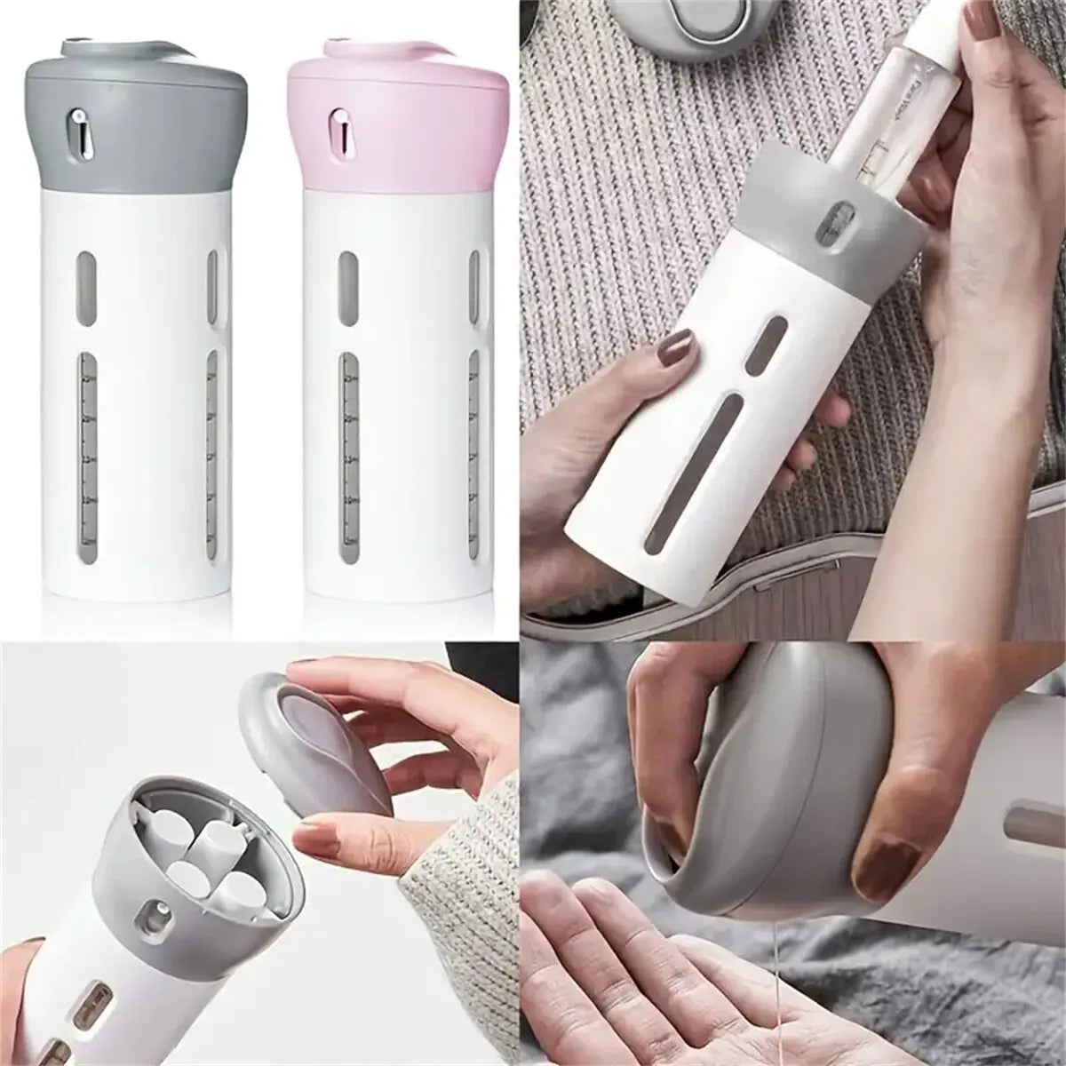 4-in-1 Refillable Travel Toiletry Dispenser