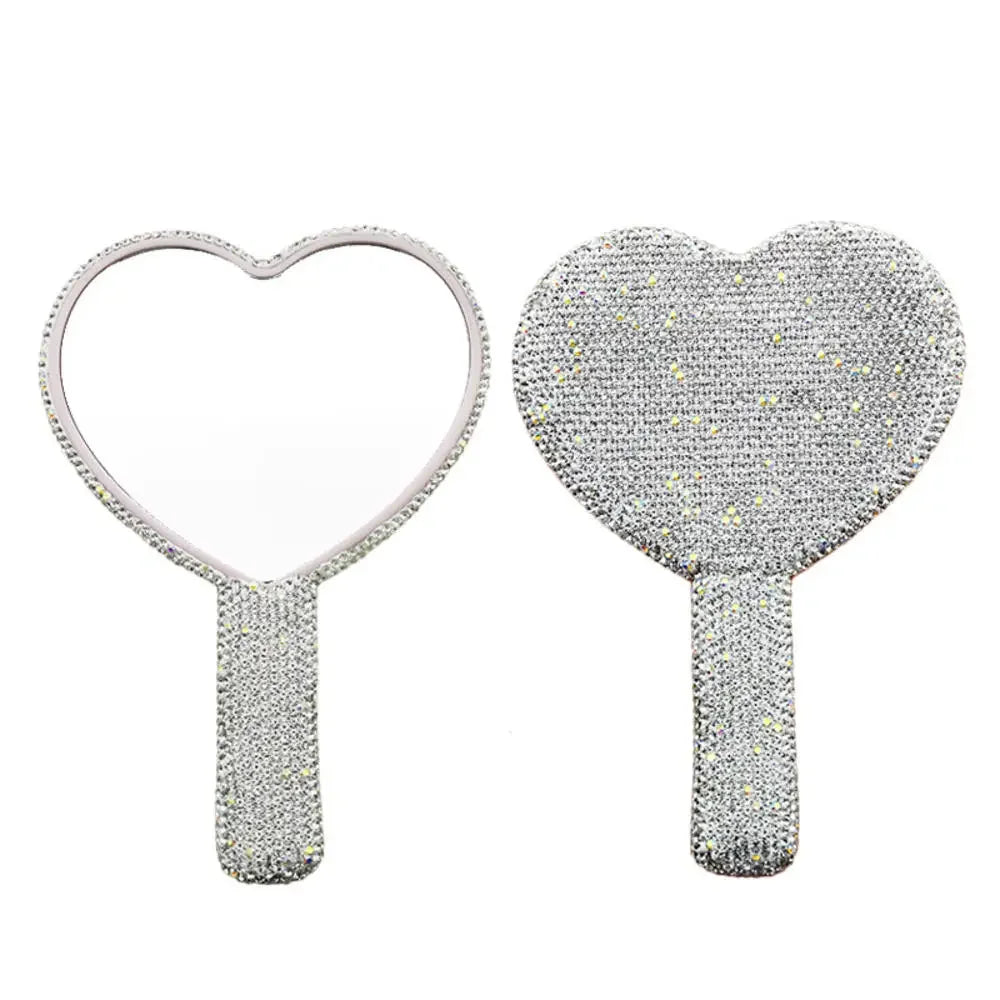 Heart-Shaped Double-Sided Handheld Makeup Mirror
