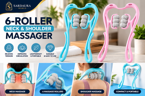 Sardaura World 6-Roller Neck and Shoulder Massager